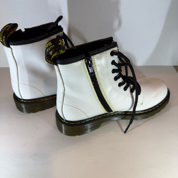 Dr. Martens White Lace-Up Combat Boots - Picture 3 of 5
